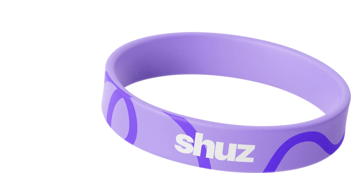 Pulseira de silicone roxa da Shuz